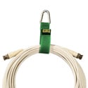 Photo of Rip-Tie Silver Triangle Carabiner Style CableCarriers (50Pk) Green