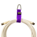 Photo of Rip-Tie Silver Triangle Carabiner Style CableCarriers (50Pk) Violet