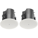 Photo of JBL Control 414C/T 4-Inch Two-Way Coaxial Ceiling Loudspeaker - Built-In 70V/100V Multi-Tap Transformer - White - Pair