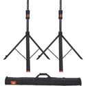 JBL SPKSTGAPROSET Set of Two -  Piston-Assist Automatic Lift Tripod Speaker Stands with Carrying Bag
