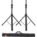 Photo of JBL SPKSTGAPROSET Set of Two -  Piston-Assist Automatic Lift Tripod Speaker Stands with Carrying Bag