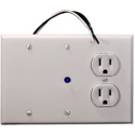 Photo of Juice Goose CQ-1 Single Sequenced 15 AMP Power Distribution Wallplate Module with Remote Control Capability - White