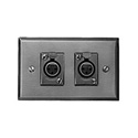 Switchcraft K3FS XLR Wall Plate - w/ Two D3F - Horizontal