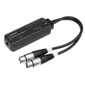 KanexPro AUD-DTE-XLRIN Dante 2-Channel XLR Input Adapter with Five Input Sensitivity Levels - PoE & USB-C Powered