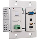 KanexPro WP-HDBASETX HDBaseT Wall Plate Transmitter w/VGA & HDMI 4K Scaler