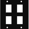 Middle Atlantic KEY-4 UCP Module for 4 Keystone Insert Bezels