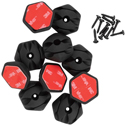 Klein Tools 450-410 Self-Adhesive Cable Mounting Clips - 3-Slot - 10-Pack