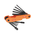 Klein Tools 70550 Pro Folding Hex Key Set - 11-Key SAE Sizes