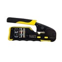Klein Tools VDV226110 Ratcheting CAT3/CAT5e/CAT6/6A Ethernet Cable Crimper /Stripper/Cutter for RJ45 Pass-Thru/RJ11/RJ12