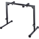 K&M 18810 Omega Table-Style Keyboard Stand with Levelling End Caps - Black