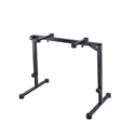 K&M 18820 Omega Pro Table-Style Keyboard Stand with Levelling End Caps - Foldable - Black