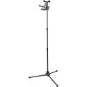 K&M 19776 Universal Tablet Holder with Mic Stand - Euro 3/8 Inch Thread - Black