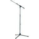 K&M 21075 Microphone Stand with Telescopic Boom Arm - Black