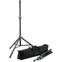 K&M 21459 2 Speaker Stands (21450) with Carrying Case - Black
