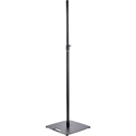 K&M 24650 Lighting Stand with Flat Steel Plate / Carrying Handle and Cable Management - Black