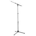 Photo of K&M 252 Three Piece Telescoping Shaft Microphone Stand  24 to 57-Inch with Adjustable Boom Arm 19 to 31-Inch - Black
