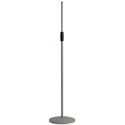 K&M 26010 Microphone Stand - Cast Iron Round Base - Soft Touch - Gray