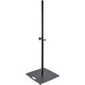 Photo of K&M 26727 Speaker Stand Pro with Heavy Flat Steel Plate - 43-Inch to 71-Inch Useable Height - Black