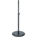 K&M 26750-022-55 Speaker Stand with Large Flat Cast-Iron Base - Black