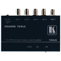 Kramer 1x4 Composite Video Differential Line Amplifier with Level and EQ Control