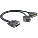 Kramer ADC-DM/DFplusGF DVI-I Male to DVI-D Female & 15-pin HD Female Adapter Cable - 1 Foot