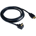 Kramer C-HM/RA-3 High-Speed HDMI Right Angle Male to Standard HDMI Male Cable with Ethernet - 3 Foot