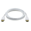 Kramer C-MHM/MHM Flexible High-Speed HDMI Cable with Ethernet and Pull Resistant Connectors - White Jacket -  1 Ft.