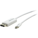 Kramer C-USBC/DPM-6 USB Type-C Male to DisplayPort Male Cable - 6 Foot