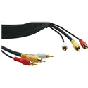 Kramer CP-3RVAM/3RVAM-35 Video/Audio Cable 3 RCA (Yellow/Red/Black) Plenum Rated Molded Connectors 35ft