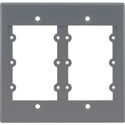 Kramer FRAME-2G-GY Frame For Wall Plate Inserts - 2 Gang - Grey
