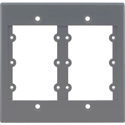 Photo of Kramer FRAME-2G-GY Frame For Wall Plate Inserts - 2 Gang - Grey