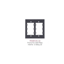 Kramer Frame-2G Frame for Wall Plate Inserts - 2 Gang (BLACK)