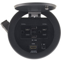 Kramer RTBUS-24(BC) Round Table Connection Bus - 2 US Power Sockets 2 USB Chargers & 1 HDMI Connector