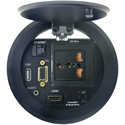 Photo of Kramer RTBUS-25XL Round Table Mount Multi-Connection Solution - Pneumatic Lid - 110mm Cut-Out