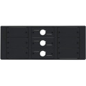 Photo of Kramer T6F-09 TBUS-6xl Inner Frames - 9 Insert Slots (6 Blank and 3 Cable Pass-Through Inserts) for Table Mount System