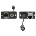 Photo of Kramer WA-45(B) Wall Plate Insert - 3.5mm Stereo Audio and RJ-45 - Black