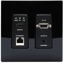 Kramer WP-20 4K60 HDMI/VGA Auto Switcher Wall Plate PoE/HDBaseT w/Maestro Room Automation - Black
