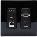 Photo of Kramer WP-20 4K60 HDMI/VGA Auto Switcher Wall Plate PoE/HDBaseT w/Maestro Room Automation - Black