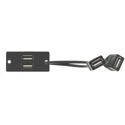 Kramer WU-2AAB 2 x USB 2.0 A/A Wall Plate Insert - Black