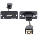 Photo of Kramer WU-AB-GY USB Wall Plate Insert (A/B) - Grey