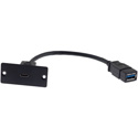 Photo of Kramer WU-CA(B) Wall Plate insert - USB3.0 Type C (F) to Type A (F) Cable