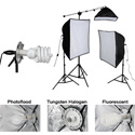 Photo of Smith Victor KSB-1250 Economy Softbox Three Light Kit - 1250 Watts