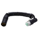 K-Tek K4NK Male XLR to Right Angle Female XLR Coiled Cable - 4 Inch