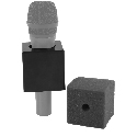 K-Tek KMICF 2.5 x 2.5 Inch Square Mic Flag for Handheld / ENG Microphones with 2 Foam Inserts - Black
