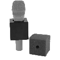 Photo of K-Tek KMICF 2.5 x 2.5 Inch Square Mic Flag for Handheld / ENG Microphones with 2 Foam Inserts - Black