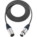 Sescom Mic Cable Pro Stage Series 3-Pin XLR Female to 3-Pin XLR Male Black - 3 Foot