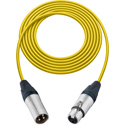 Photo of Sescom Mic Cable Pro Stage Series 3-Pin XLR Female to 3-Pin XLR Male Yellow - 75 Foot