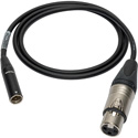 Photo of Sescom L2E5-T3XJ-50 Sub-miniature Mic Cable  3-Pin Mini XLR Male to 3-Pin XLR Female Black - 50 Foot
