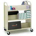 Photo of Slant 3-Shelf Booktruck 31W x 13D x 42H RAVEN