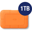 LaCie STHR1000800 Rugged USB-C SSD with Rescue Data Recovery Services - 1 TB